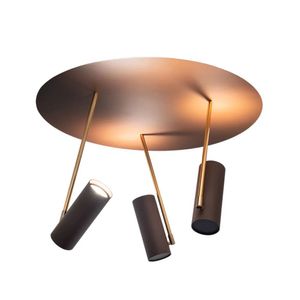 Plafon 3396 Disco 3XE27 Dourado Matte Munclair
