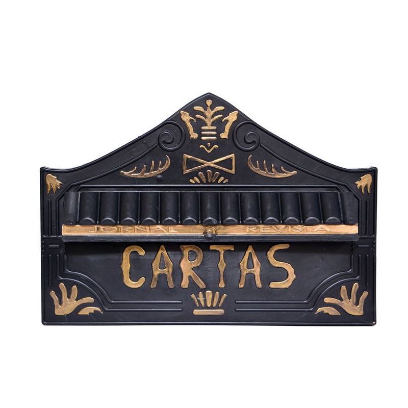 Carteiro-Grande-Real-Jornal-Bronze-Telha-Luz