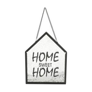 Placa de Vidro 15X20cm Home Sweet Home Glit Preto Urban