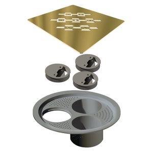 Grelha para Caixa Sifonada 150mm Dourado Ralo 1 Unidade Linear