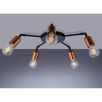 Luminaria-Edison-5XE17-Preto-Fosco-Bronze-Orluce