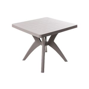 Mesa Quadrada Nature Nude Forte Plástico