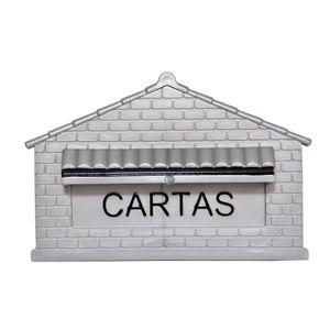 Carteiro Pequeno Colonial Prata Telha Luz