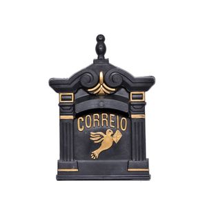 Carteiro Pequeno Igreja Preto/Ouro Telha Luz