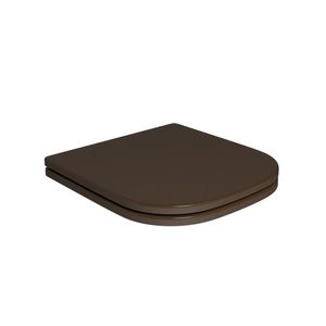 Assento PP Slow Close Marrom Fosco Cromado Piano Deca