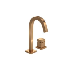 Torneira De Mesa Para Lavatório Bica Alta DN15 Cubo Gold Matte Deca