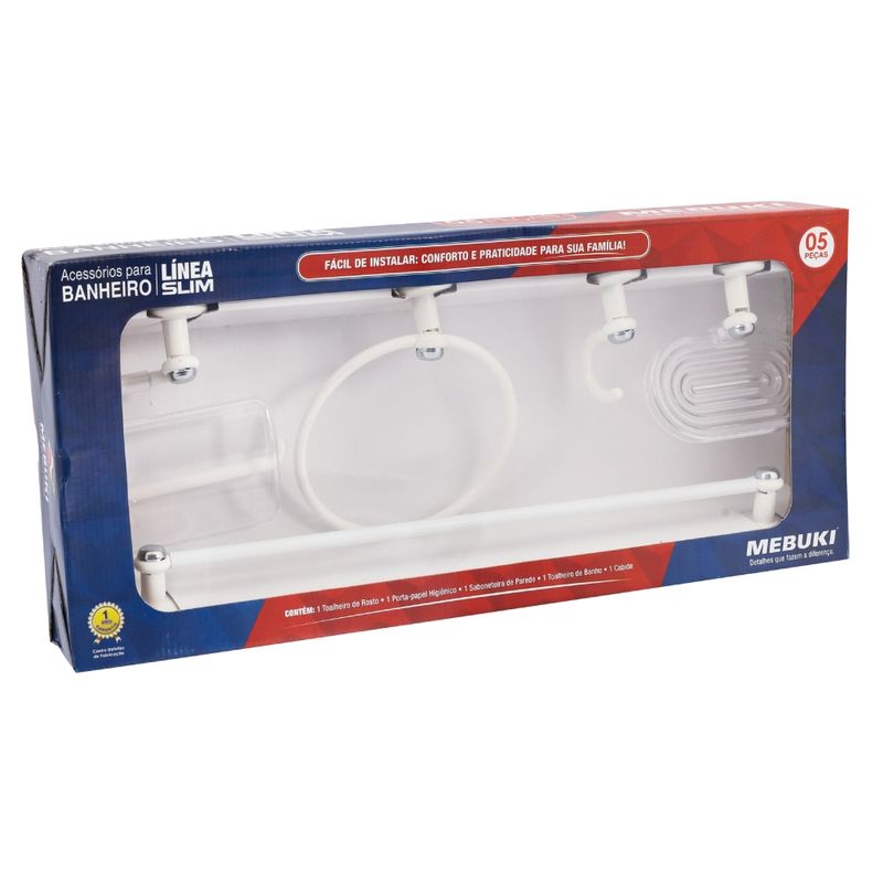 Kit-de-Acessorios-Para-Banheiro-Branco-e-Cromado-5-Pecas-Slim-Mebuki