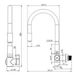 Torneira-1168-de-Parede-para-Cozinha-Hydramotion-Flex-Vermelha-Hydra