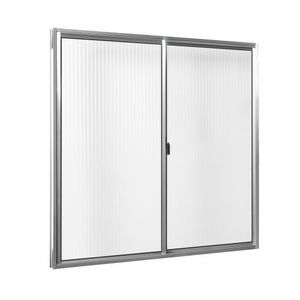 Janela De Correr 100X100 2 Folhas Vidro Natural Canelado Líder Esquadria