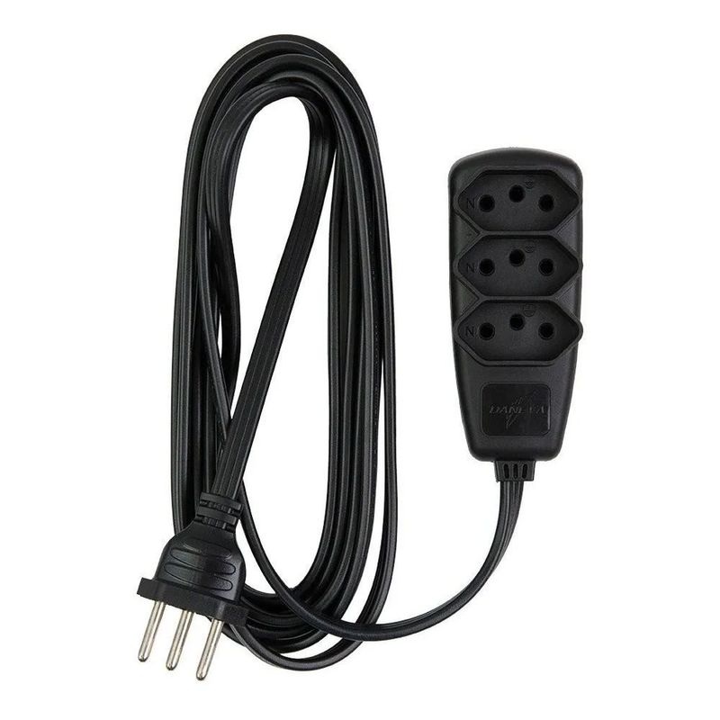 Extensao-3X075mm²-5m-Preto-Sort-Daneva