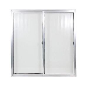 Janela De Correr 100X100 Vidro Canelado Home Natural Alumínio Quality Esquadria