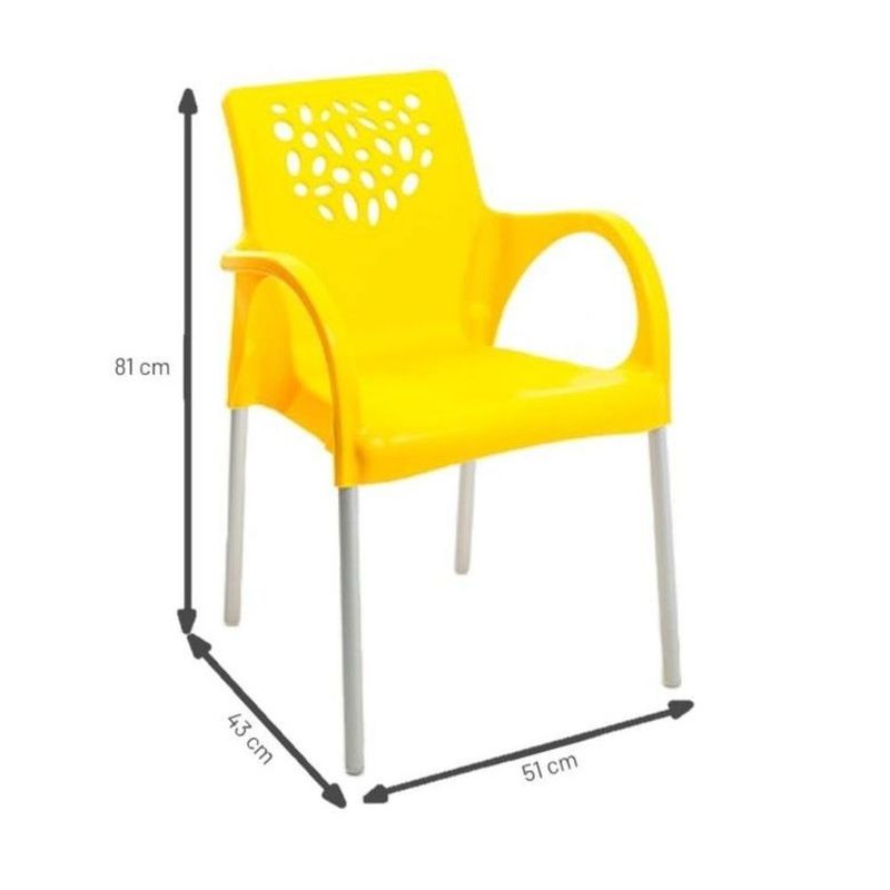 Poltrona-Deluxe-Amarela-Forte-Plastico