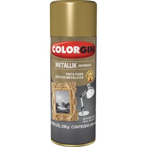 Tinta Spray Metallik Ouro 350ml Colorgin