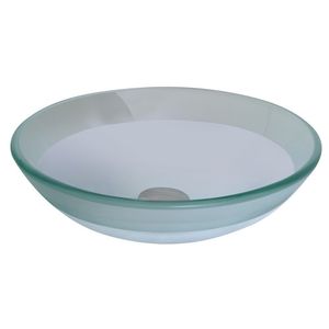 Cuba de Apoio 35cm Vidro Incolor Cris Metal