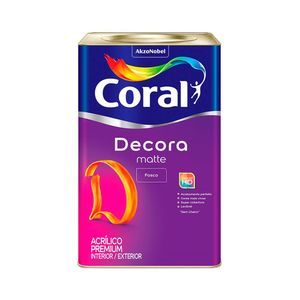 Tinta Decora Matte Fosco Branco 18L Coral