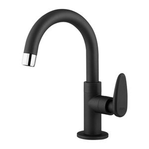 Torneira De Mesa Para Banheiro Allure Décore Preto Fosco Viqua