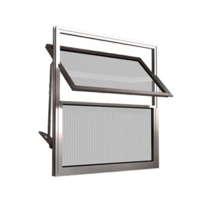 Janela Basculante 60X40 Vidro Canelado Natural Quality Esquadria