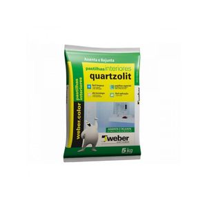 Argamassa Para Pastilha de Vidro 5Kg Branco Quartzolit