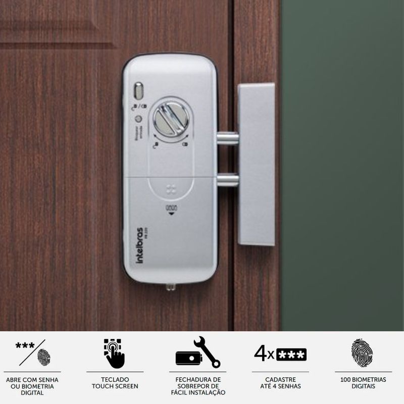 Fechadura-Digital-de-Sobrepor-com-Biometria-Fr-220-Intelbras