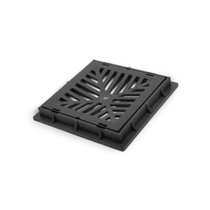 Grelha Linear Com Aro 30x30 Preta JMais