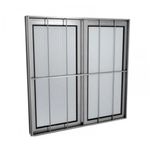 Janela-de-Correr-100x100cm-com-Grade-Vidro-Canelado-Aluminio-Natural-Lider-Esquadria