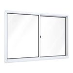 Janela-de-Correr-100X120cm-Vidro-Liso-Branco-Slim-Lider--Esquadria