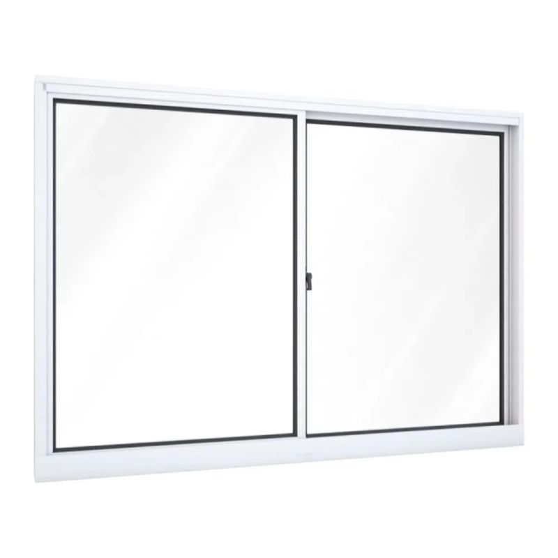 Janela-de-Correr-100X120cm-Vidro-Liso-Branco-Slim-Lider--Esquadria