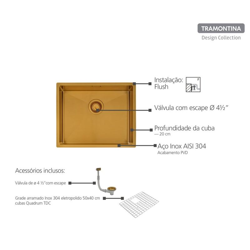 Cuba-de-Embutir-50x40cm-Quadrum-Inox-com-Valvula-Tramontina