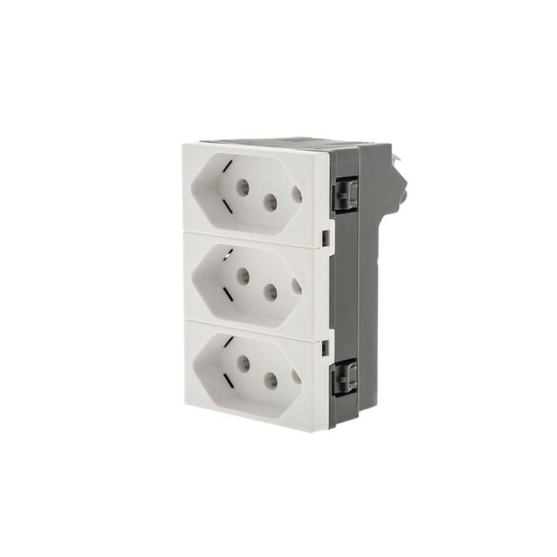 Modulo-de-Tomada-Energia-Triplex-10A-2P-T-Branco-Pial-Plus-Pial-Legrand