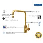 Misturador-Monocomando-194520-32-Inox-Angolare-Gold-Tramontina