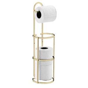 Suporte de Chão/Parede para Papel Higiênico Dourado Future