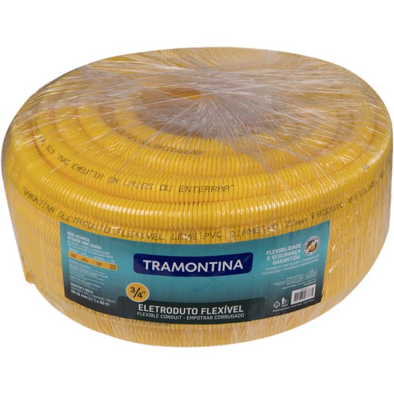 Eletroduto-Flexivel-Corrugado-25mm-Leve-PVC-50-Metros-Tramontina
