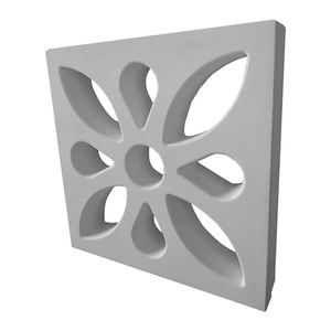 Cobogó Floral 39x39cm Branco Stoneplus