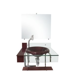 Gabinete 60X53cm Kit Saquarema Bordô Pettra