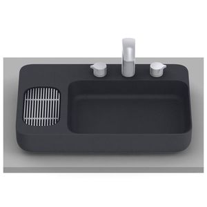 Cuba de Apoio 60X42cm com Válvula 7/8 Infinity Onix Celite