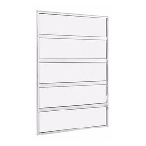Janela Basculante 100X40 5 Folhas Vidro Liso Natural Quality Esquadria