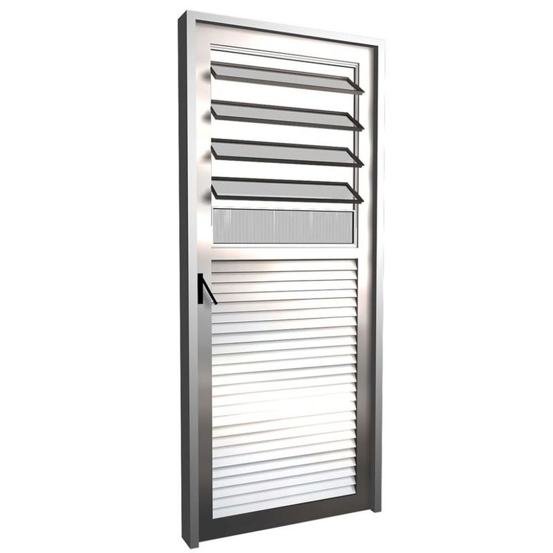 Porta-Giro-Basculante-210x080-Direita-Vidro-Liso-Natural-Trend-Quality