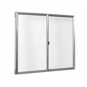 Janela de Correr 1,00x1,50 2 Folhas Vidro Natural Canelado Líder Esquadria