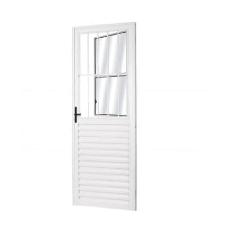 Porta-de-Aluminio-210x080cm-Direita-Branca-com-Grade-Lider