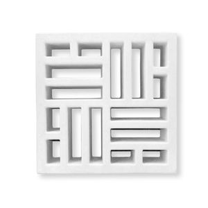 Cobogó Taco Chines 40x40 Branco Stoneplus