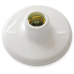Plafon Sobrepor Redondo 1 Lâmpada Branco Blumenau