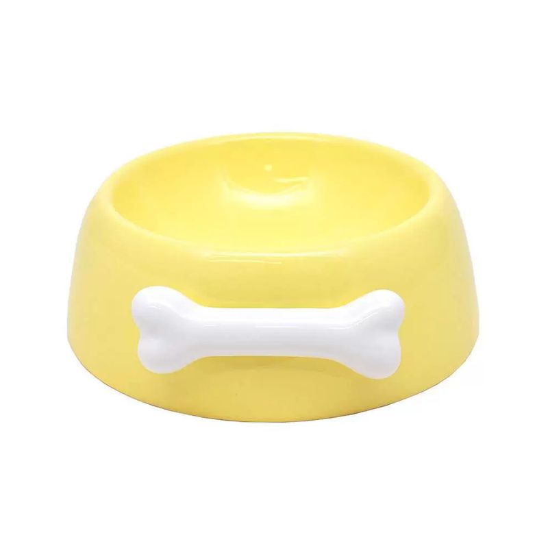 Comedouro-Doggi-Giallo-Chiaro-150ml-Ceramique-Pet