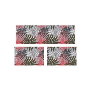 Kit Tapete para Cozinha Kasa Floral Coral Kapazi