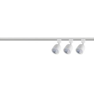 Kit Trilho Com 3 Spots ABS Led 15W Branco 3000K Ama Blumenau