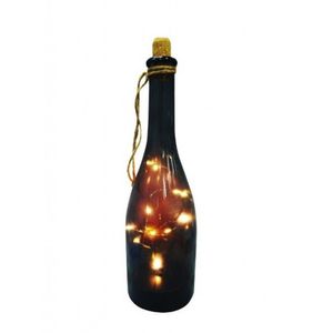 Luminária Led Decorativa Garrafa Fumê Pilha Taschibra