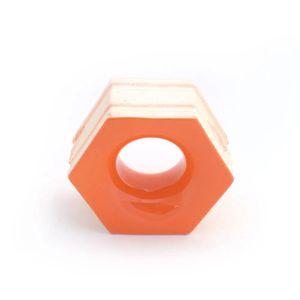 Cobogó 6,5x16cm Favo Arancione Com Acabamento Lateral Elemento V