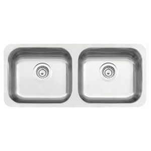 Cuba Dupla De Embutir 84X34 Com Válvula Aço Inox Acetinado Isis Plus 2C 40 BL Tramontina