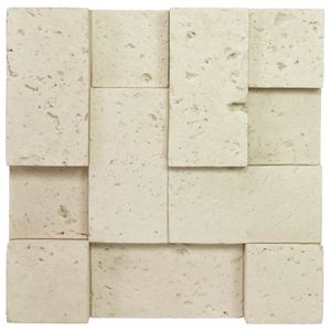 Revestimento 20x20X3,2cm Travertine Blocks 20 Areia Gauss