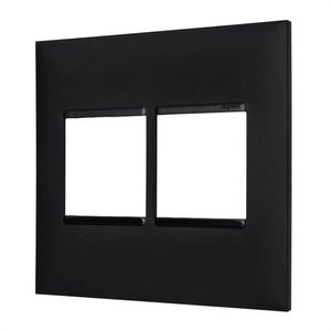 Placa 2P + 2P Preto Plus+Pial