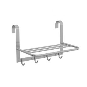 Porta Toalha Alumínio Box 265x235 1 Haste 4 Cabides Cromado Sicmol